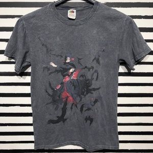 Naruto Gray Print Vintage T-Shirt